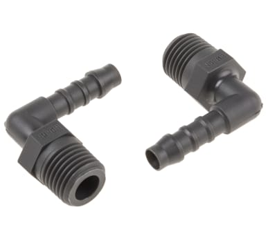 Product image for Elbow connector,1/4in BSPT 6mm ID hose