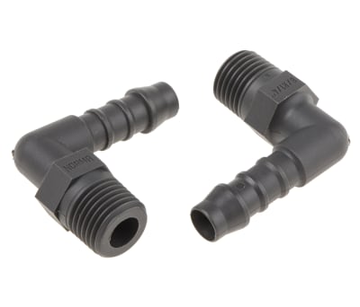 Product image for Elbow connector,1/4in BSPT 8mm ID hose