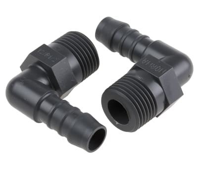 Product image for Elbow connector,1/2in BSPT 12mm ID hose