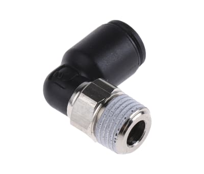 Product image for Male taper thread elbow fitting,R1/8x6mm