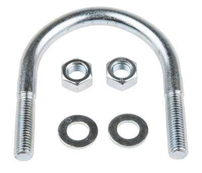 Product image for Zinc plated steel U bolt,78mm OD