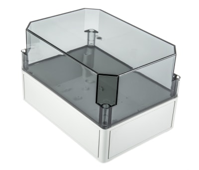 Product image for IP66 BOX WITH CLEAR LID,254X180X165MM