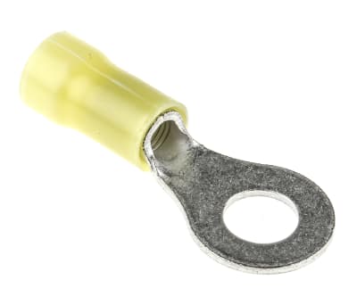 Product image for Ring terminal, PLASTI-GRIP, yellow, M6