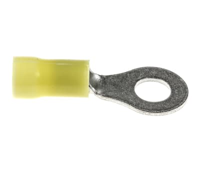 Product image for Ring terminal, PLASTI-GRIP, yellow, M6