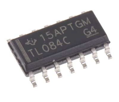 Product image for QUAD SMT OP-AMP,TL084CD 3MHZ SO14