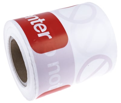 Product image for Tape 'DO NOT ENTER',Red/white 100mx150mm