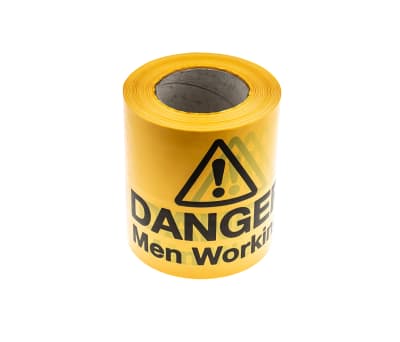 Product image for Tape 'DANGER MAN WORKING',Black/yellow