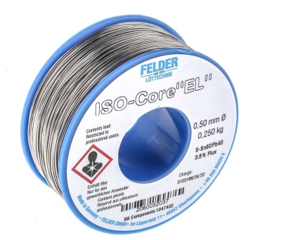 Product image for SOLDER WIRE, EL 0,5MM, 250G