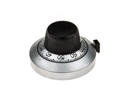 Product image for 15 turn silver dial,25.4mm Lx46mm dia