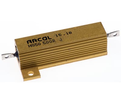 Product image for HS50 AL HOUSE WIREWOUNDRESISTOR,500R 50W