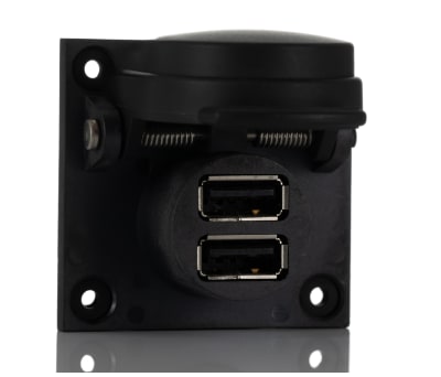 Product image for USB-A C4 Panel Square Flange