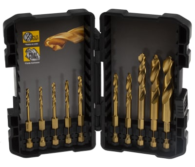 Product image for 10pc Impact TITANIUM Drill Bit Set