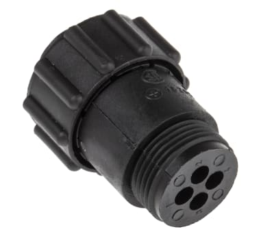 Product image for TE Connectivity Crimp Connector, 4 Contacts, In-line