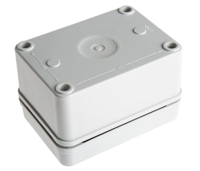 Product image for IP67 box with grey lid,110x80x65mm