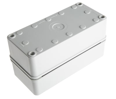 Product image for IP67 box with grey lid,170x85x80mm