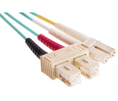 Product image for Patchcord Multi Duplex LC - SC Aqua 2m