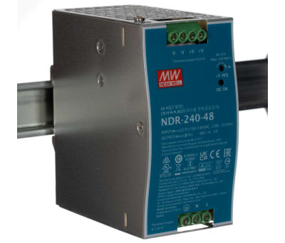 Product image for 240W DIN Rail Panel Mount PSU 48Vdc 5A