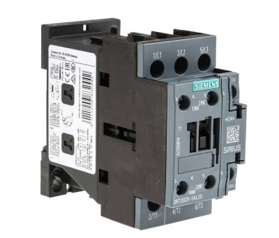 Product image for Siemens Control Relay - 3NO, 17 A F.L.C, 40 A Contact Rating, 230 V ac, 3P