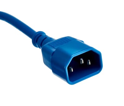 Product image for IEC C14 - C13 H05VV-F 0.75mm2 Blue 2m