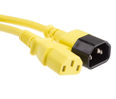 Product image for RS PRO 1m Power Cable, C13, IEC to C14, IEC