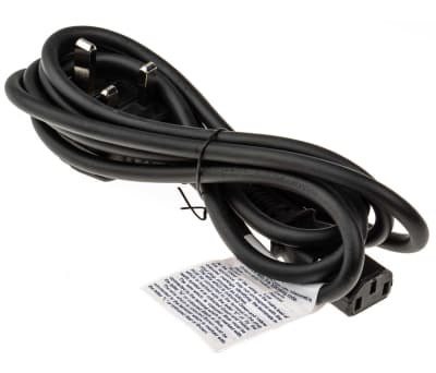 Product image for UK 5A IEC C13 H05Z1Z1-F 1.0mm2 Black 2m