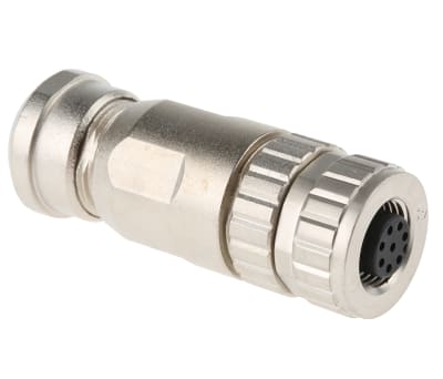 Product image for Harting Screw Connector, 8 Contacts, Cable Mount M12, IP67