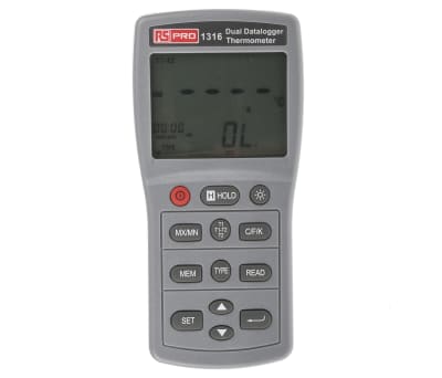 Product image for Digital Thermometer, 2-Channel, Logging