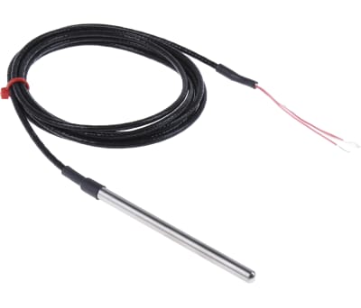 Product image for PRTD Pt100, 6mm x 100mm 2 mtr cable