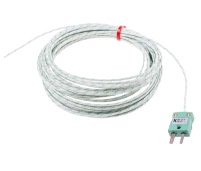 Product image for Type K IEC 0.508mm Thermocouple+Plug 10m