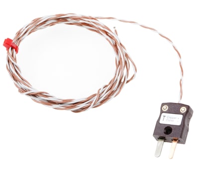 Product image for Type T IEC 7/0.2mm Thermocouple+Plug 2m