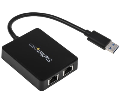 Product image for STARTECH USB 3 TO DUAL ETHERNET ADAPTER