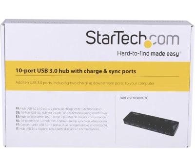 Product image for STARTECH 10-PORT USB 3 HUB CHARGE & SYNC