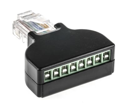 Product image for RJ45 PLUG TO TERMINAL BLOCK ADAPTER