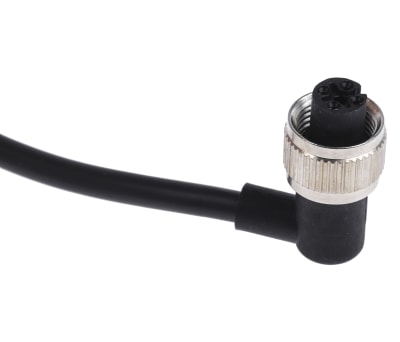 Product image for RS PRO Right Angle M12 to Unterminated Connector & Cable, 4 Core 2m Cable