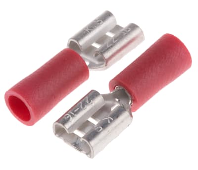 Product image for Crimp receptacle, 6.35mm, 22-16 AWG