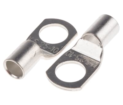 Product image for Tubular ring terminal, 10.5mm stud,4 AWG