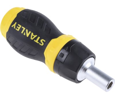 Product image for Stanley 1/4 in Hexagon Phillips, Pozidriv, Slotted Ratchet Screwdriver