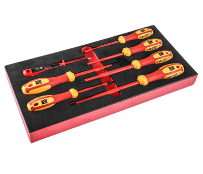 Product image for 7pc Insulated Slotted/PZ Screwdriver Set