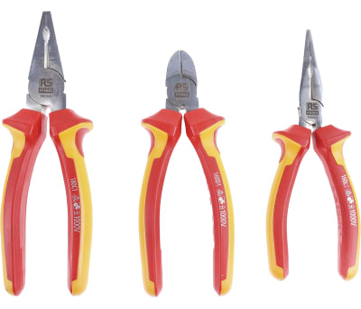 Product image for 3 pc Insulated Pliers Set (VDE Approved)