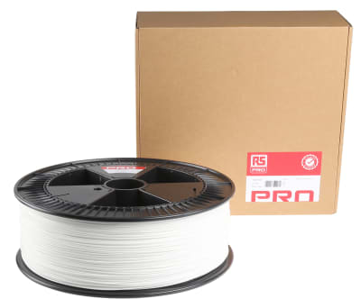 Product image for RS Pro White PLA 1.75mm filament 2.3kg