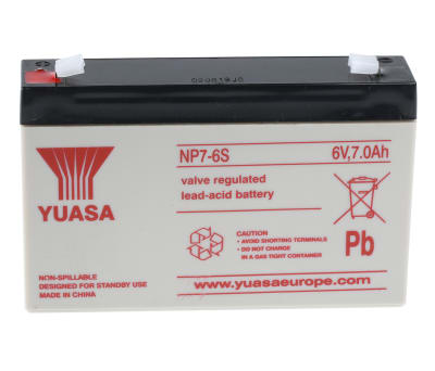 Product image for NP SEALED LEAD ACID BATTERY,6V 7AH