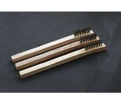 Product image for WOODEN ANGLED BRUSH WITH S/STEEL BRISTLE