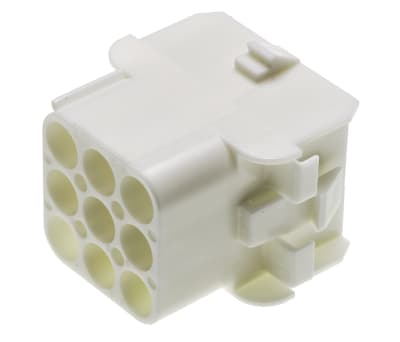 Product image for 9 way white receptacle housing