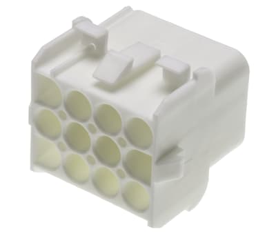 Product image for 12 way white receptacle housing