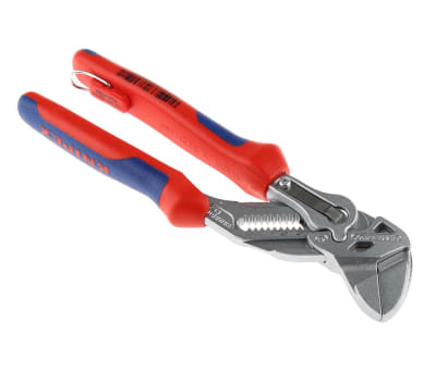 Product image for Knipex 180.0 mm Chrome Vanadium Steel Plier Wrench With 35.0mm Jaw Length