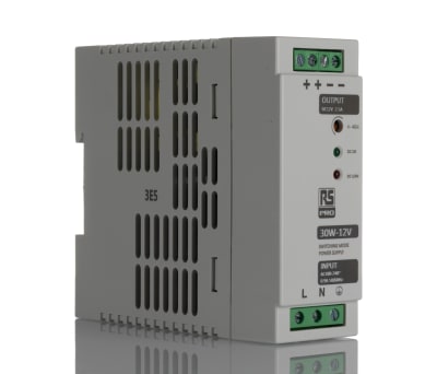 Product image for Din Rail Power Supply, 30W, 12V Output