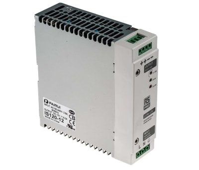 Product image for Din Rail Power Supply, 120W, 12V Output