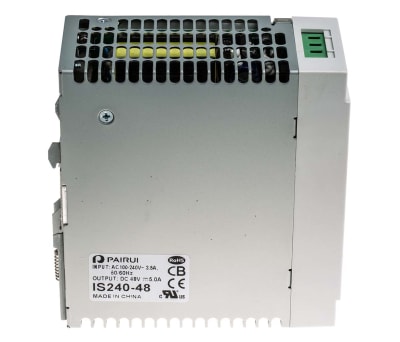 Product image for Din Rail Power Supply, 240W, 48V Output