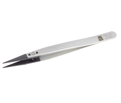 Product image for Plastic replaceable tip tweezers 130mm.