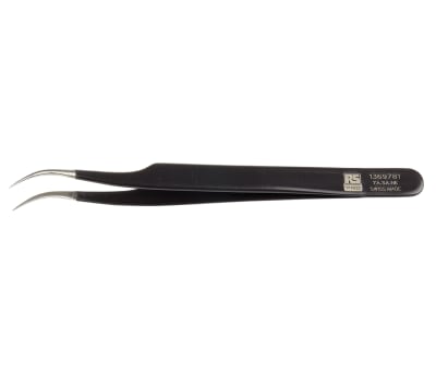 Product image for ESD epoxy coated tweezers curved 120mm